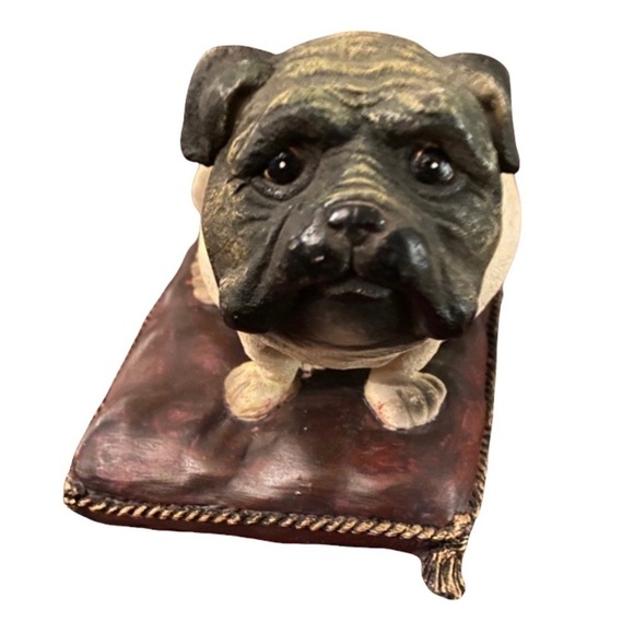 Pug Resin Dog on a pillow From CBK LLC LTD 2001 Paperweight would be nice! - Picture 1 of 7